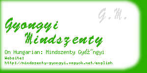 gyongyi mindszenty business card